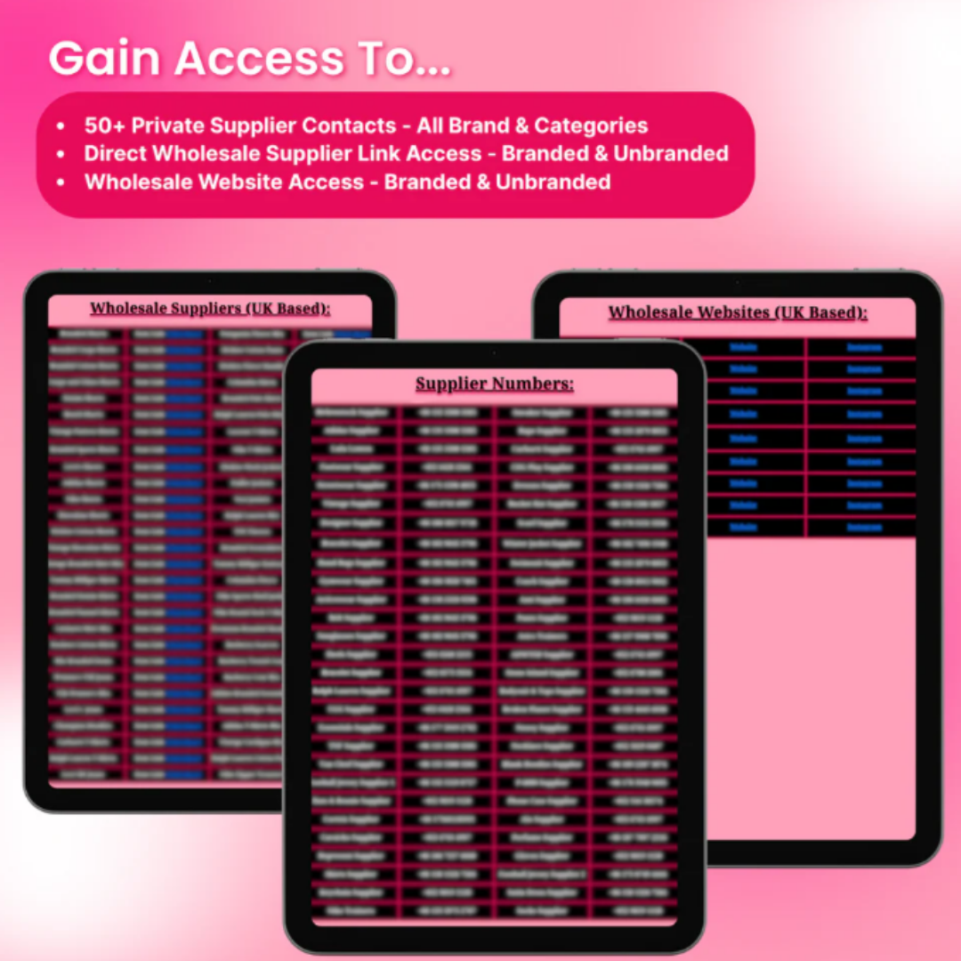 the full bundle - all suppliers + reselling guide